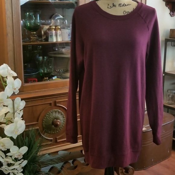 wine colored sweatshirt